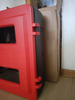 Roter Feuerlöscherkasten aus Kunststoff für Doppelfeuerlöscher, Größe 715 x 540 x 270 mm
