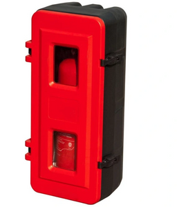 Roter Feuerlöscherkasten aus Kunststoff für 9–12 kg