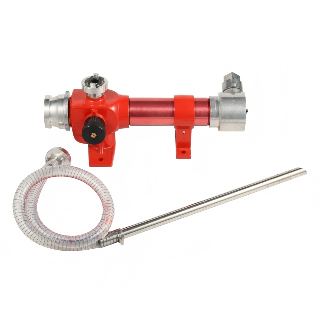 Tragbarer Inline-Schauminduktor aus Messing und Aluminium zum Brandschutz