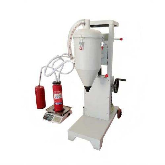 CE-geprüfte halbautomatische Hochgeschwindigkeits-Feuerlöscher-Nachfüllmaschine für trockene chemische Pulver