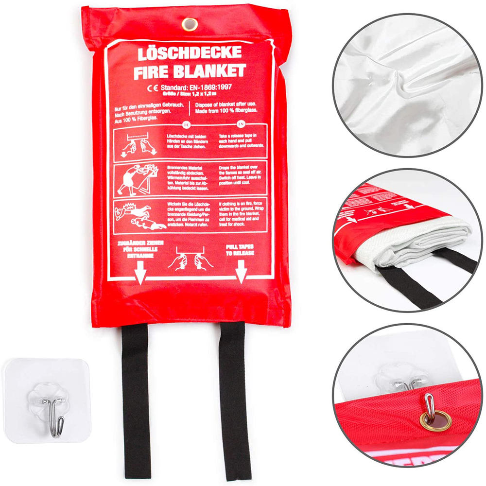 Professionelle leichte Feuerlöschdecke für den Kamin